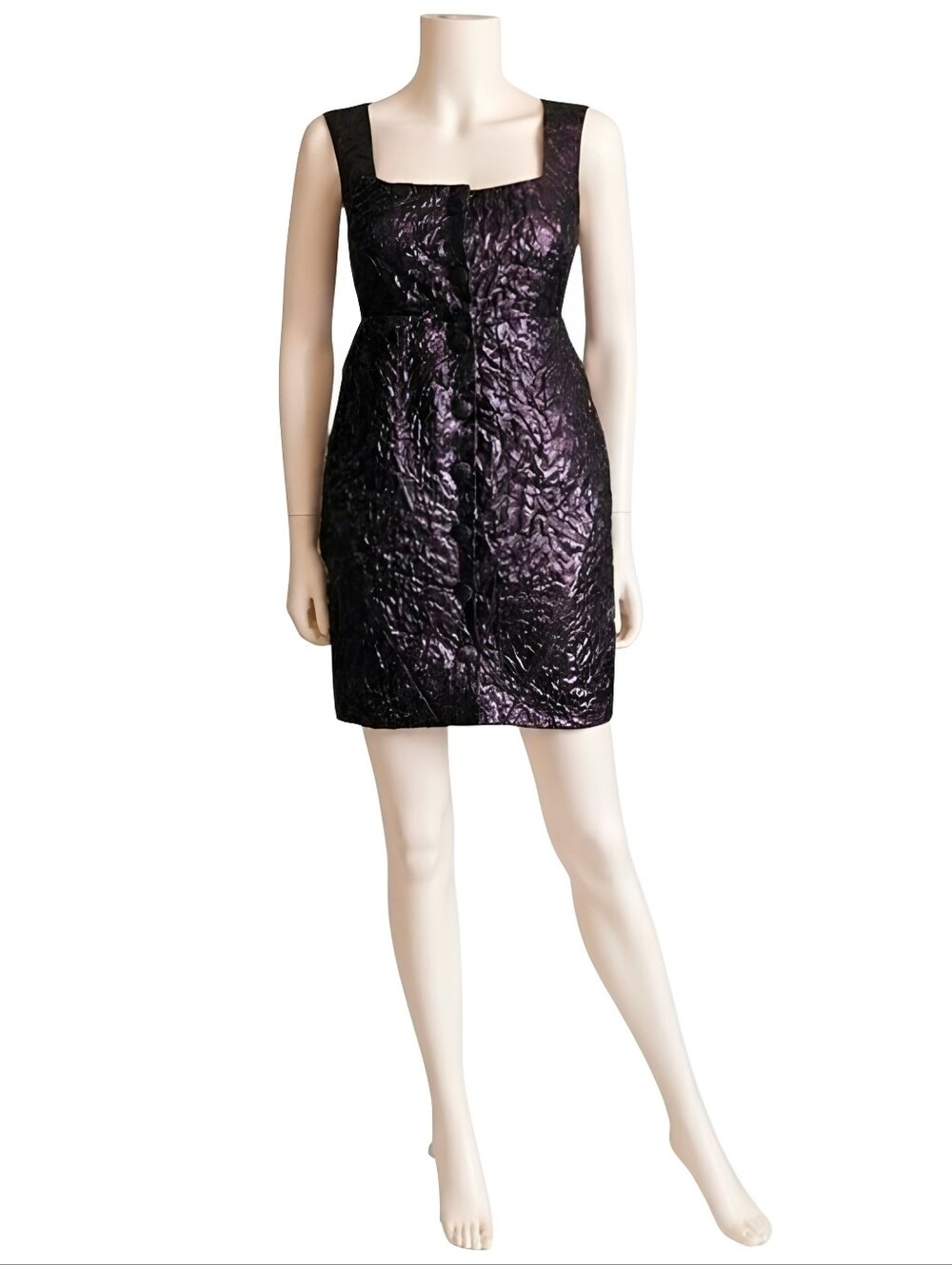 BALENCIAGA | Ghesquière SS08 Metallic Jacquard Mini Dress FR38